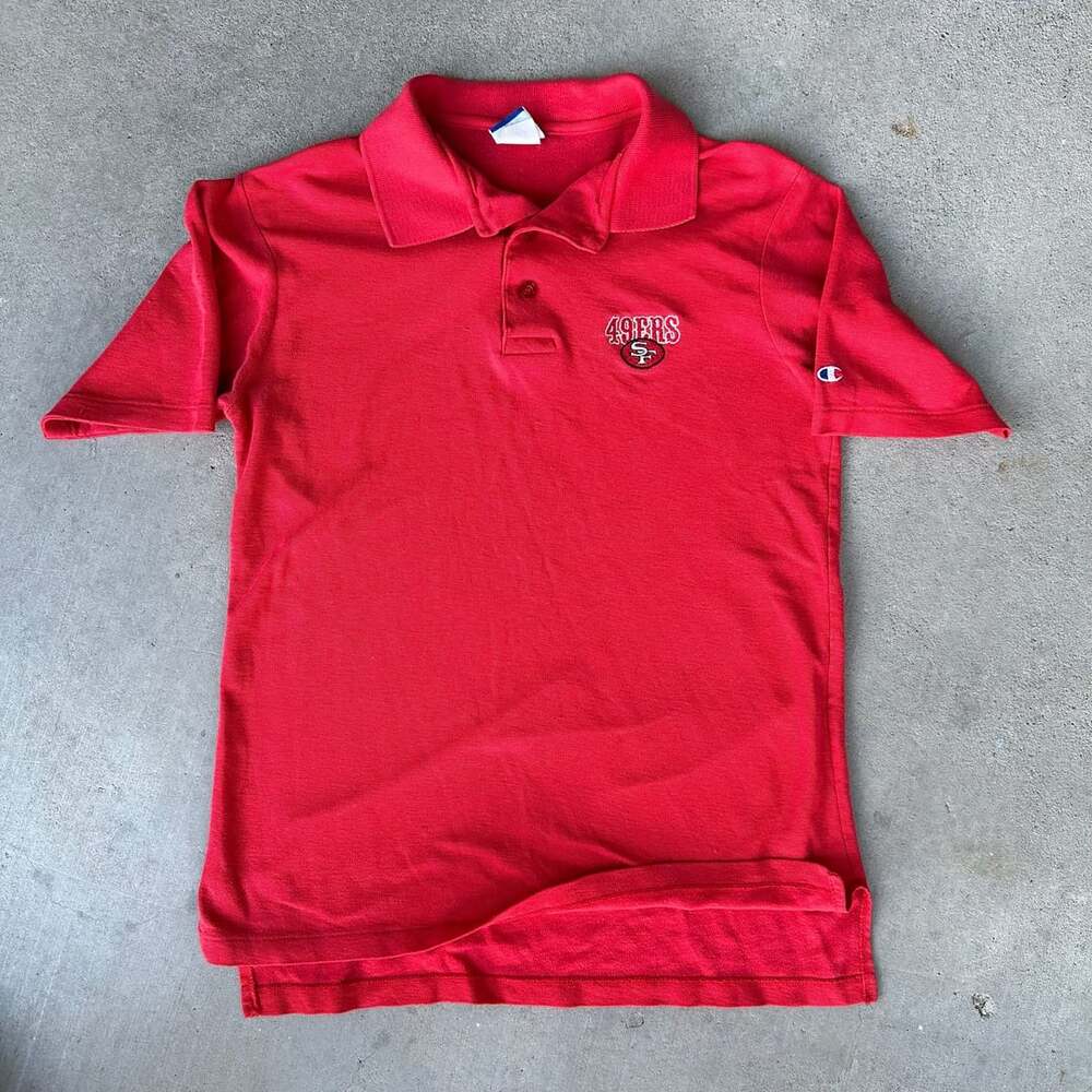 Champion VTG 1970s 49ers Red Polo Shirt Medium